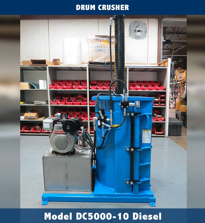 Drum Crusher DC500010HP Diesel Drum Crushers