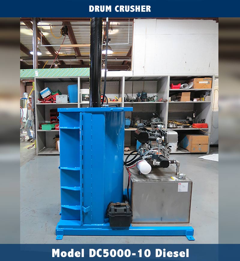 Drum Crusher DC500010HP Diesel Drum Crushers